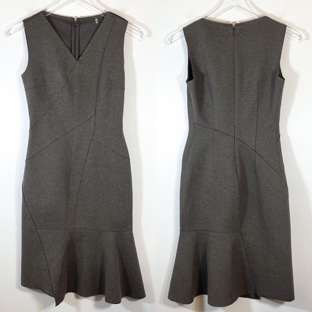 Elegant Grey Sleeveless Dress